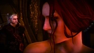 Трисс обнажается перед Геральтом в купальнях