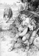 Лютик, иллюстрация Дениса Гордеева