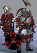 Концепт-арт воинов клана для игры Ведьмак 3: Дикая Охота