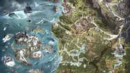 Художественная карта Севера для игры Ведьмак 3: Дикая Охота