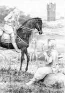 Цири в мире Aen Elle, иллюстрация Дениса Гордеева