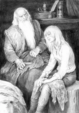 Цири и Высогота, иллюстрация Дениса Гордеева