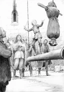 Цири на маятнике, иллюстрация Дениса Гордеева