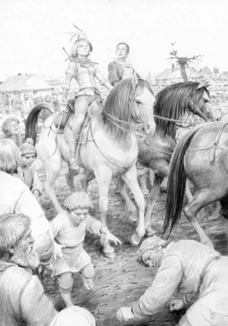 Цири и Мистле, иллюстрация Дениса Гордеева