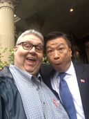 Showrunner David Mandel with Chinese President Lu. (January 10, 2017)