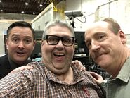 Three guys and a TV show set. (November 15, 2018)