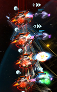 Assassin Cutters fighting Wraith Cruisers