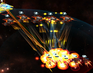 Ogre Battleships kiting Wraith Cruisers