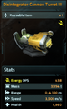 Disintegrator Cannon Turret III stat card