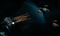 Taipan Cutters with Frenzied Scatter Missiles destroying Fury Battleships