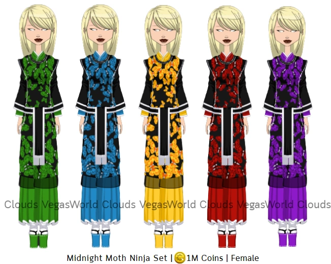 Midnight Moth Ninja Set | VegasWorld Wiki | Fandom