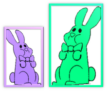 Lavender Bunnies Bow Metal Frame & Green Bunnies Bow Metal Frame