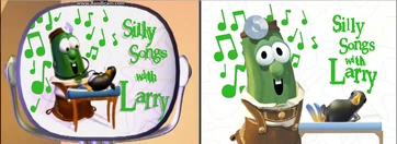A comparision of the title card featuring the one from The End of Silliness and the one from TUSSC.