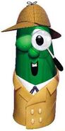 Larry the Cucumber as Sheerluck Holmes in "Sheerluck Holmes and the Golden Ruler"