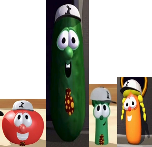 Rack Bob the Tomato Benny Larry the Cucumber Shack Junior Asparagus