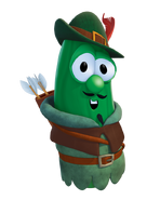 Larry the Cucumber as Robin Good in "Robin Good And His Not So Merry Men"