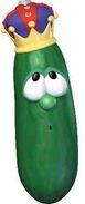 Larry the Cucumber as King George (without his robe) in "King George And The Ducky"