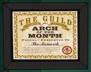 The Monarch being honored by The Guild.