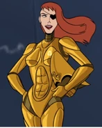 Her last appearance on the show in the SPHINX power suit