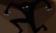 In ninja outfit