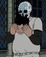 The inmate ripping off his face