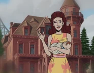 The Monarch as an infant with his mother.