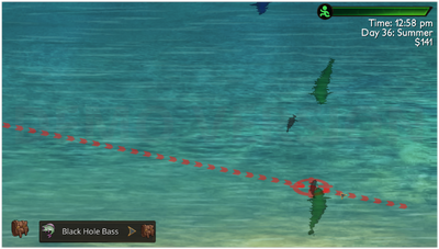 The fishing mini-game