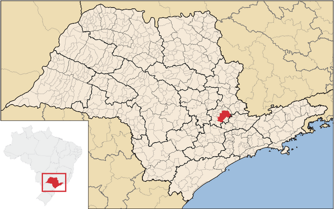 Mapa de Campinas em São Paulo
