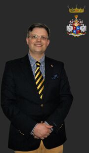 Matthias Laurenz Gräff mit dem Wappen der Familie Graeff und der Burggrafenkrone (Von Graben auf Saldenhofen), 2022