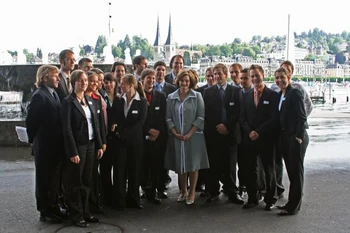 Das IHRF Team mit  am Internationalen Menschenrechtsforum 2007 in Luzern.