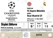 Eintrittskarte zum Rückspiel des Champions-League-Halbfinales 2001