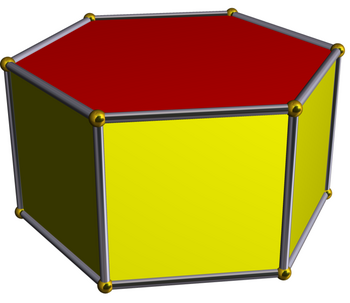 Hexagonal prism flat