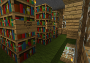 The second story of the bookstore.