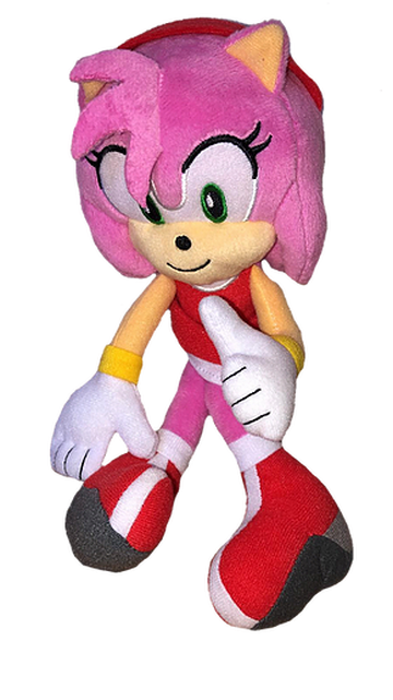 Small 8 TOMY Amy Rose Plush, A Sonic The Hedgehog Stuffed Toy Character,  ©SEGA