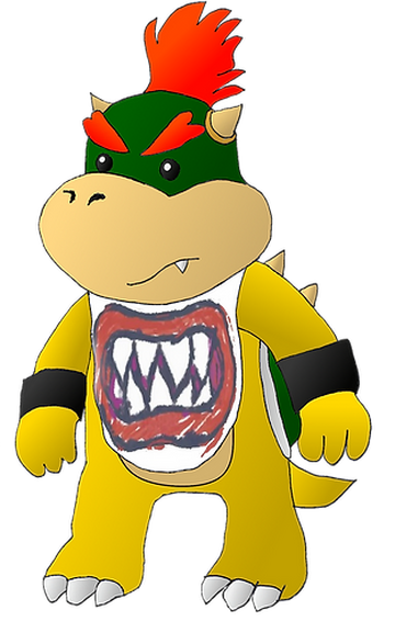 how to draw bowser jr face