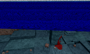 A screenshot of a bloodied spawn, the purpose of the glitch effect in unknown.