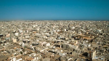Aerial view of Kawuhiani, the capital of Katikati