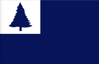 Part of a series of designs for state flags, all in blue and white. (Posted by Ken Morton)