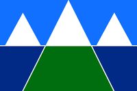 The large triangle represents Mount Washington, the highest peak in the northeastern US and a source of considerable uniqueness and pride for NH and its people. Its green base represents NH’s many pristine forests and verdant fields. The dark blue, very similar to that of the current flag, represents the importance of water to the state - babbling brooks, resplendent lakes, and NH's small but vital coastline. The smaller white triangles on either side of Mount Washington represent not only other mountain peaks, but also can be viewed as sailboats peacefully drifting on NH's lakes and the Atlantic Ocean.