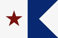 This design for an Arkansas state flag is based upon the signal flag for the letter "A". Posted by Ken Morton [June 27, 2019]