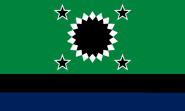 Rebecca, November 2020. The blue stripe represents the Paw Paw river, the Black Stripe represents the Black River, the 18 pointed star represents the townships, the 4 stars with 5 points represent the independent cities, and the green represents nature.