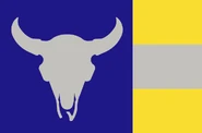 MT Flag4.jpg (99 KB) Oro y Plata (Silver and Gold) - the bison skull is an old and loved symbol of Montana that can be found on its license plates and state quarter. Oro y Plata is the state motto and is represented by color. by Zawsi