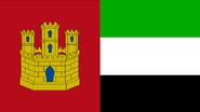 Extremadura-La Mancha flag, probably used to represent a common feeling of "Southern Spain", separate from Andalusian culture.