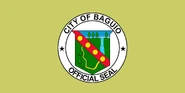 Baguio Flag.png (154 KB) Alternate Baguio variation flag with a desaturated gold field. (VexiWiki)