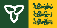 Ontario flag proposal. "Tibbetts" with English lions.