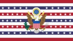 Usa new style.png (160 KB) United States flag with no canton, Greater coat of arms in the middle, with the stars on the stripes; alternating red, white, blue, white, red colors by V.W Logo, July 2025