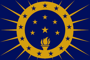 Proposal for a flag for Indiana based on the current flag. By Qaz Dec 2019 (details)
