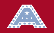 Ratio 5:8. State Name removed. Diamond turned into a Capital A. Color set changed to light blue and deep red to echo the 1924 flag. Design by Rotten Ali.