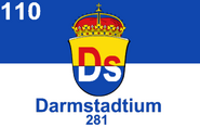 Darmstadtium flag proposal by CrappyPapsBoyz, Jul 2025.