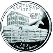 Kentucky quarter, reverse side, 2001